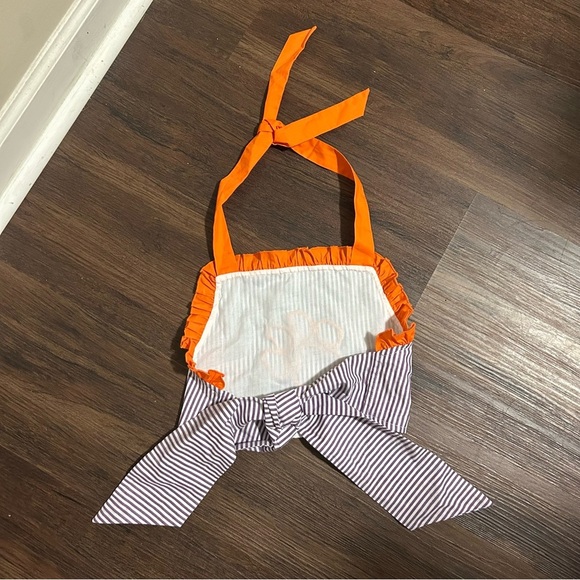Baby girl Clemson Tigers 2 piece striped set size fits around 24months/2T - Picture 4 of 4